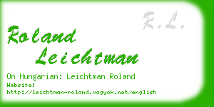 roland leichtman business card